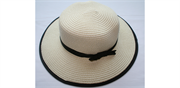 49-004 Hvid sommer hat, perfekt til stranden, bryllup eller have festen.